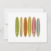 Cartes Pour Fêtes Annuelles Surf de Longboard (Devant)