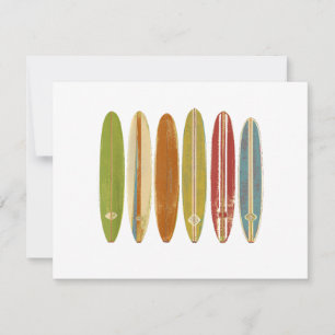 Cartes Pour Fêtes Annuelles Surf de Longboard