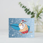 Cartes Pour Fêtes Annuelles surf père Noël (Debout devant)
