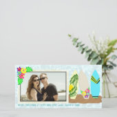 Cartes Pour Fêtes Annuelles Surfboards Noël hawaïen (Debout devant)