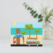 Cartes Pour Fêtes Annuelles Surfer de Noël (Debout devant)