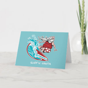 Cartes Pour Fêtes Annuelles Surf'n Père Noël
