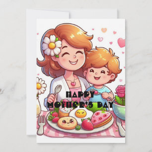Cartes Pour Fêtes Annuelles Surprise du petit-déjeuner de la fête des mères