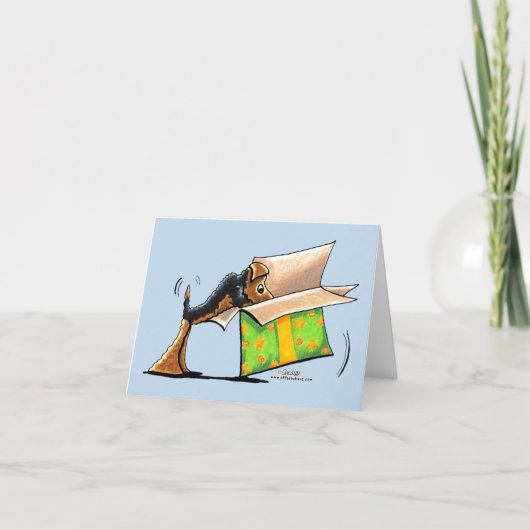 Cartes Pour Fêtes Annuelles Surprise Me Airedale Welsh Terrier (Devant)