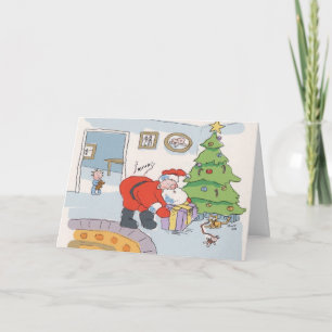 Cartes Pour Fêtes Annuelles Surprise Père Noël
