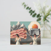 Cartes Pour Fêtes Annuelles Surreal Breakfast (Debout devant)