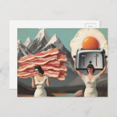 Cartes Pour Fêtes Annuelles Surreal Breakfast (Devant / Derrière)