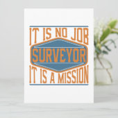Cartes Pour Fêtes Annuelles Surveyor - Ce N'Est Pas Un Emploi, C'Est Une Missi (Debout devant)