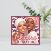 Cartes Pour Fêtes Annuelles Survivantes du cancer de femmes afro-américaines a (Debout devant)