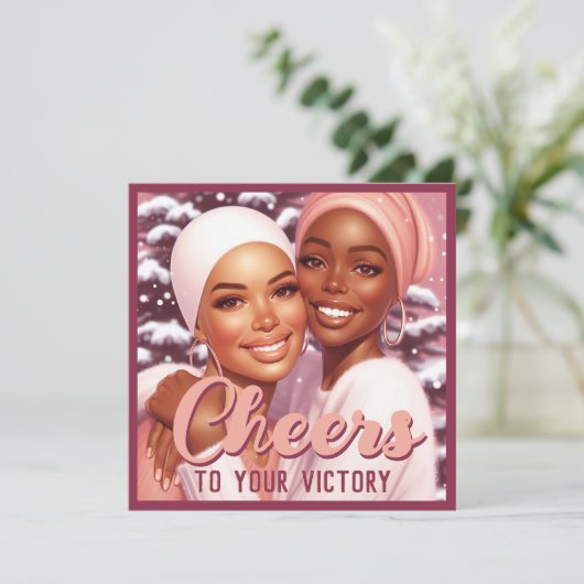 Cartes Pour Fêtes Annuelles Survivantes du cancer de femmes afro-américaines a (Debout devant)