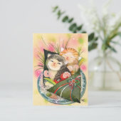 Cartes Pour Fêtes Annuelles sushi à main Christmas Kitten (Debout devant)