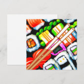 Cartes Pour Fêtes Annuelles Sushi pop (Devant / Derrière)