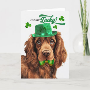 Cartes Pour Fêtes Annuelles Sussex Spaniel Feelin' Lucky St Patrick's Day