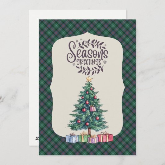 Cartes Pour Fêtes Annuelles Sutherland Old Ancient Écossais Tartan Noël (Devant / Derrière)