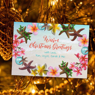 Cartes Pour Fêtes Annuelles Swag de Noël tropical chaud