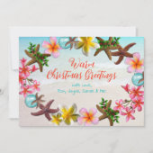 Cartes Pour Fêtes Annuelles Swag de Noël tropical chaud (Devant)