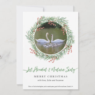 Cartes Pour Fêtes Annuelles Swan Let Heaven & Nature Sing
