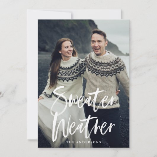 Cartes Pour Fêtes Annuelles Sweater Weather (Devant)