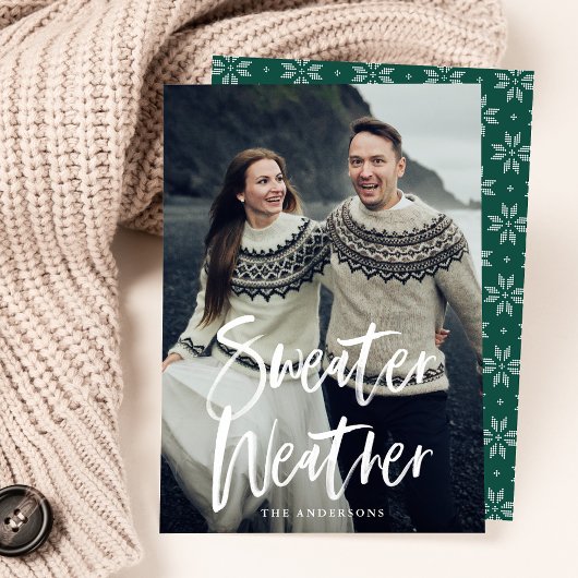 Cartes Pour Fêtes Annuelles Sweater Weather