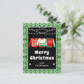 Cartes Pour Fêtes Annuelles Sweaters de Noël moches Joyeux Noël vert (Debout devant)