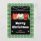 Cartes Pour Fêtes Annuelles Sweaters de Noël moches Joyeux Noël vert (Devant)