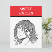 Cartes Pour Fêtes Annuelles Sweet 16 Linart (Debout devant)