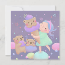 Sweet Bear Ice Cream Illustration