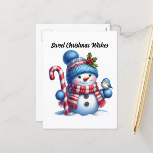 Cartes Pour Fêtes Annuelles Sweet Christmas Ways poivre bonhomme de neige ment