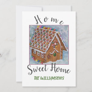 Cartes Pour Fêtes Annuelles Sweet Gingerbread Maison avec photo