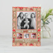 Cartes Pour Fêtes Annuelles Sweet Holiday Gingerpain de Noël Cookies Photo (Debout devant)