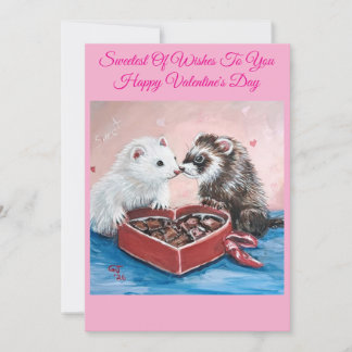 Cartes Pour Fêtes Annuelles Sweet Kisses Ferret Valentine