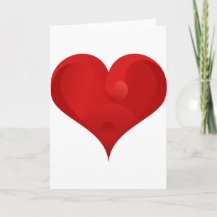 Cartes Pour Fêtes Annuelles Sweet Red Valentine Love Heart