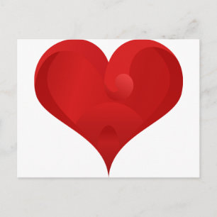 Cartes Pour Fêtes Annuelles Sweet Red Valentine Love Heart