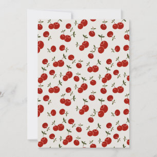 Cartes Pour Fêtes Annuelles Sweet Summer Red Cherries Garden