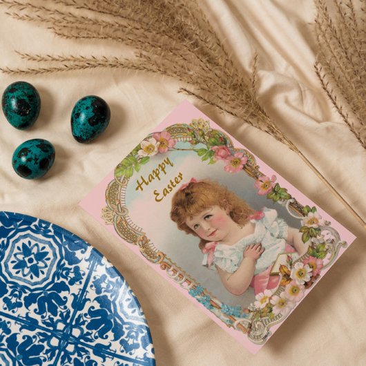 Cartes Pour Fêtes Annuelles Sweet Vintage fille