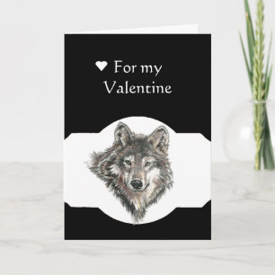 Cartes Pour Fêtes Annuelles Sweetheart Leader of the Pack Wolf