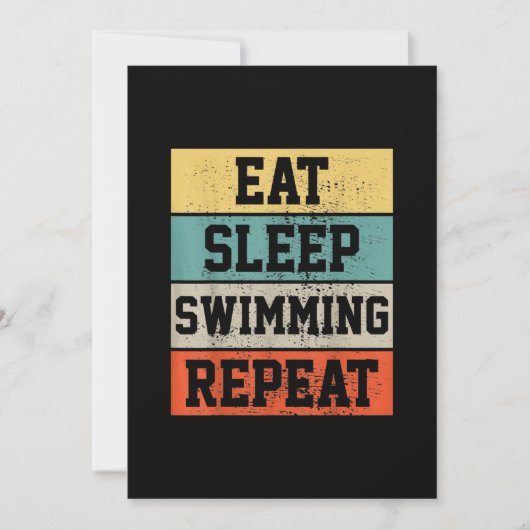 Cartes Pour Fêtes Annuelles Swim Swimmer    nageCadeau (Devant)