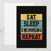 Cartes Pour Fêtes Annuelles Swim Swimmer    nageCadeau (Devant / Derrière)