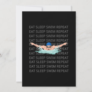 Cartes Pour Fêtes Annuelles Swimmer Swim Love Amour Amusant Nage Garçon Sport