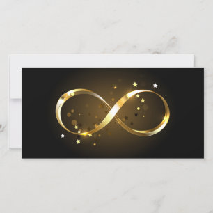 Cartes Pour Fêtes Annuelles Symbole d'infini doré