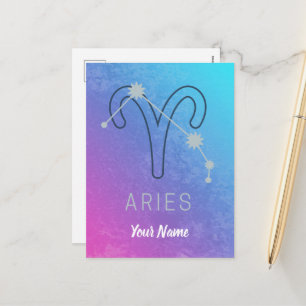 Cartes Pour Fêtes Annuelles SYMBOLE Étoile Zodiaque Aries Horoscope Constellat