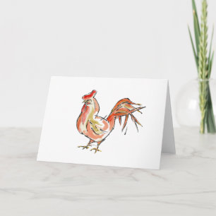 Cartes Pour Fêtes Annuelles Symbole rouge de coq de 2017