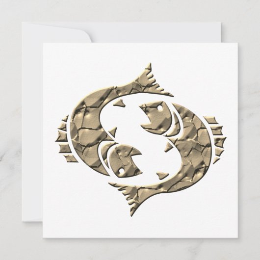 Cartes Pour Fêtes Annuelles Symbole zodiaque Horoscope moderne Poissons (Devant)