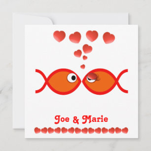 Cartes Pour Fêtes Annuelles Symboles chrétiens de la Saint-Valentin - Orange v