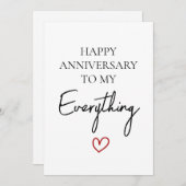 Cartes Pour Fêtes Annuelles Sympa Romantic Joyeux Anniversaire Mon Amour Minim (Devant / Derrière)