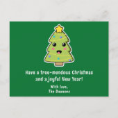 Cartes Pour Fêtes Annuelles Sympa sapin de Noël Funny arbre vert mendous (Devant)