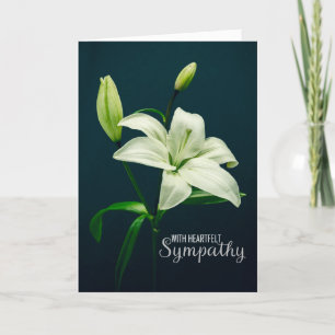 Cartes Pour Fêtes Annuelles Sympathie De Coeur Pour Toute Personne Belle Lily 