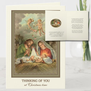 Cartes Pour Fêtes Annuelles Sympathie de Noël Pensées pour vous Souvenir