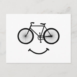 Cartes Pour Fêtes Annuelles T-Shirt Bicycle et Smile Vélo Tee Shirt Noir