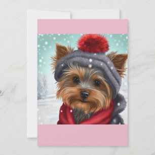 Cartes Pour Fêtes Annuelles T-shirt cadeau de Noël Yorkshire Terrier